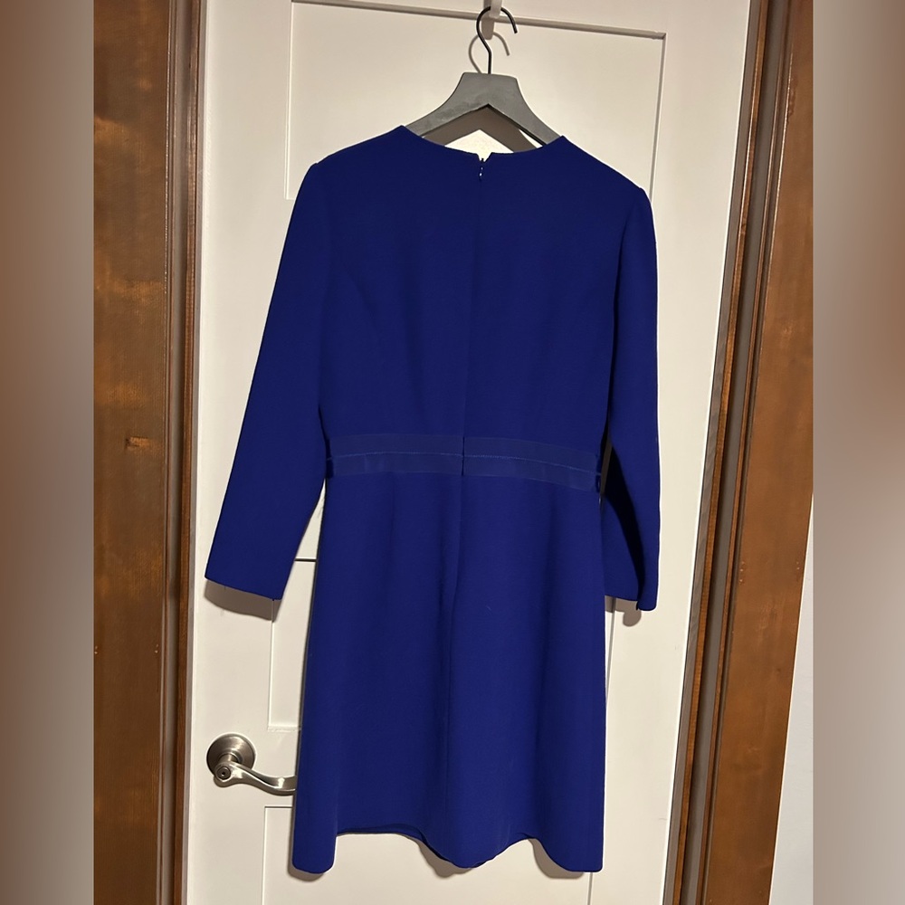J.Crew Crew neck Classic Cobalt blue Wool dress Size 8 New with tag - Picture 4 of 8